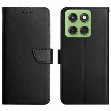 Motorola Edge 60 Pro Wallet Leather Case with Kickstand - Black