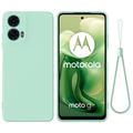 Tekuté silikonové pouzdro na Motorola Moto G04/G24 - Zelená