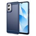 Motorola Moto G06/G06 Power Brushed TPU Case - Carbon Fiber - Blue