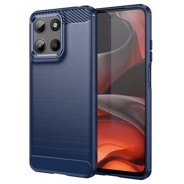 Motorola Moto G15 Pouzdro z Kartáčovaného TPU - Uhlíkové Vlákno