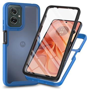 Motorola Moto G55 360 Protection Series Case - Blue / Clear