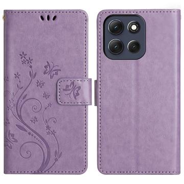 Motorola Moto G56 Butterfly Series Wallet Case - Violet