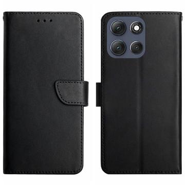 Motorola Moto G56 Wallet Leather Case with Kickstand - Black