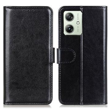 Motorola Moto G64 Wallet Case with Magnetic Closure - Black
