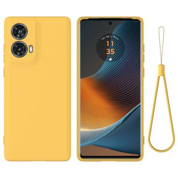 Tekuté silikonové pouzdro na Motorola Moto G85/S50 Neo - Žlutá