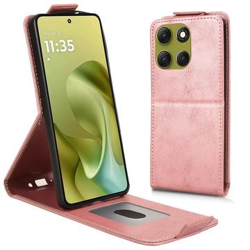 Motorola Moto G86 Vertical Flip Case with Stand - Rose Gold