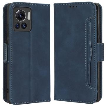 Motorola Moto X30 Pro/Edge 30 Ultra Cardholder Series Pouzdro na Peněženku - Modrý