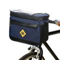 Multi-functional Cycling Insulated Bike Cooler Bag Anti-wear Water Resistant Bike Handlebar Bag Pannier with Bike Phone Mount - Dark Blue