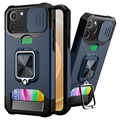 Multifunkční 4-in-1 iPhone 12/12 Pro Hybrid Case-Navy Blue