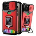 Multifunkční 4-in-1 iPhone 13 Mini Hybrid pouzdro-červená