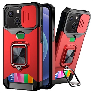 Multifunkční Hybridní pouzdro 4-in-1 iPhone 13-červená