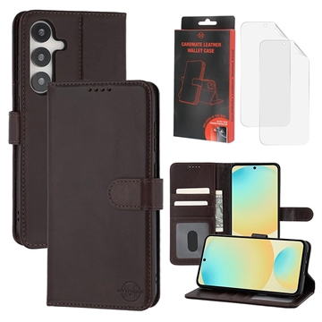 Samsung Galaxy S24 FE MyTPhone CardMate Leather Wallet Case - Dark Brown