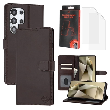 Samsung Galaxy S24 Ultra MyTPhone CardMate Leather Wallet Case - Dark Brown