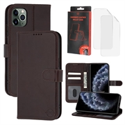 iPhone 11 Pro Max MyTPhone CardMate Leather Wallet Case - Dark Brown