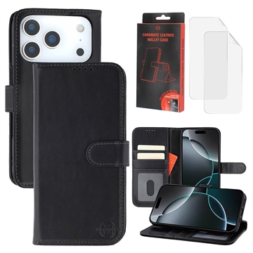 iPhone 17 Pro MyTPhone CardMate Leather Wallet Case - Black
