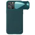 Nillkin CamShield S iPhone 14 Pro Kožené Pouzdro - Zelený