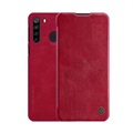 Série Nillkin Qin Samsung Galaxy A21 Flip Case - červená