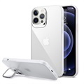 Hybridní pouzdro pro iPhone 12/12 s skrytým stonkem - bílý / průhledný