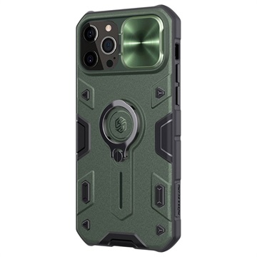 Hybridní pouzdro Nillkin Camshield Armor iPhone 12/12 - zelená - zelená