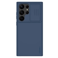 Nillkin Camshield Silky Samsung Galaxy S23 Ultra 5G Silikonové Pouzdro - Modrý
