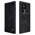 Nillkin Qin Pro Series Samsung Galaxy S23 Ultra 5G Flipové Pouzdro - Černé