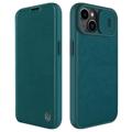 Série Nillkin Qin Pro iPhone 14 Flip Case - Zelená