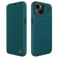 Nillkin Qin Pro iPhone 14 Plus Flip Case - Green