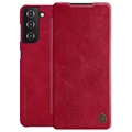 Série Nillkin Qin Samsung Galaxy S21+ 5G Flip Case - červená