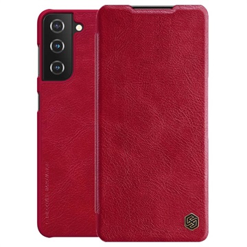 Série Nillkin Qin Samsung Galaxy S21+ 5G Flip Case - červená