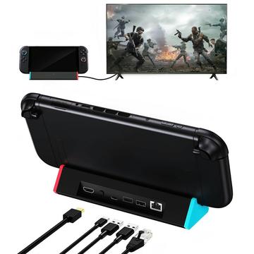 Nintendo Switch 2 Docking Station / Hub - HDMI, USB 3.0, USB-C, LAN - Black