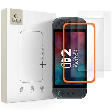 Nintendo Switch 2 Tech-Protect Easy Set+ Tempered Glass Screen Protector - 9H - 2 Pcs.