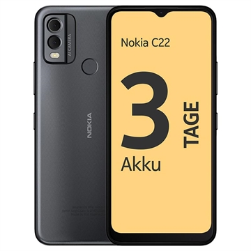 Nokia C22 - 64GB - Půlnoční černá