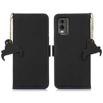 Nokia C32 Kožené Pouzdro na Peněženku s RFID