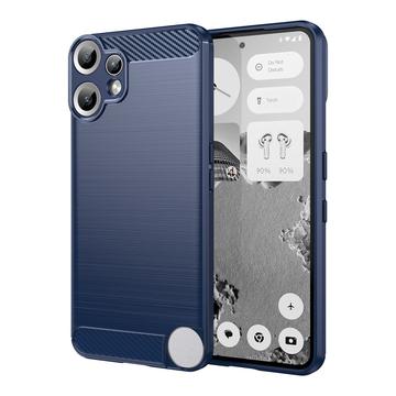 Nothing CMF Phone 2 Pro Brushed TPU Case - Carbon Fiber - Blue