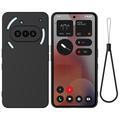 Nothing Phone (3a) Liquid Silicone Case with Hand Strap - Black