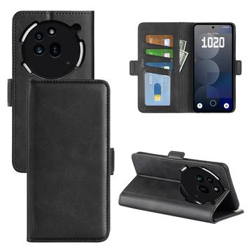 Nothing Phone (3a) Pro Wallet Case with Magnetic Closure - Calf Texture - Black