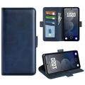 Nothing Phone (3a) Pro Wallet Case with Magnetic Closure - Calf Texture - Blue
