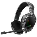 ONIKUMA K20 Camouflage Gaming Headset Sluchátka pro PS4 s mikrofonem/podsvícením - tmavě šedá