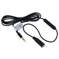 OTB 3,5mm zvukový prodlužovací kabel s mikrofonem - 125 cm - černá