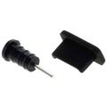 SET Plug Anti -Dust Plug - USB 3.1 typu C, 3,5 mm port - černá