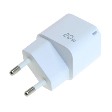 OTB USB-C GaN Charger 20W - Compact Power Delivery PD Fast Charger - White