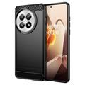OnePlus 13 Pouzdro z Kartáčovaného TPU - Uhlíkové Vlákno - Černé