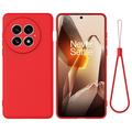OnePlus 13 Liquid Silicone Case with Hand Strap - Red
