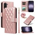OnePlus Ace 5 Racing/Nord CE5 Luxury Quilted Wallet Case - Rose Gold