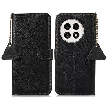 OnePlus Ace 5/5 Pro/13R Kožené Pouzdro na Peněženku s RFID - Černé