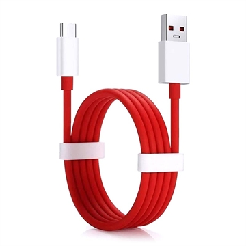 OnePlus Warp Charge Type -C kabel 5461100012 - 1,5 m - červená / bílá