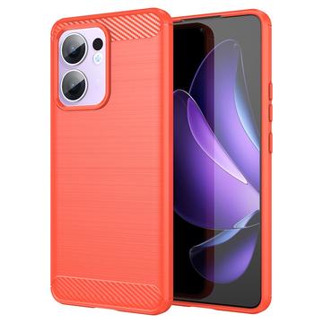 Oppo Reno13 F Pouzdro z Kartáčovaného TPU - Uhlíkové Vlákno