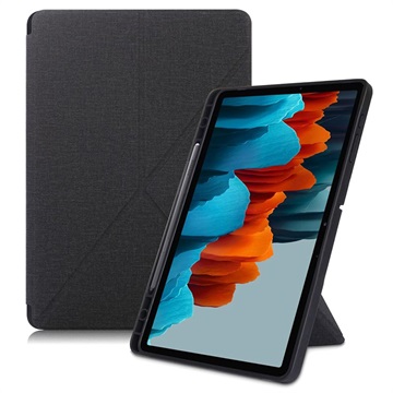 Origami Stand Samsung Galaxy Tab S7+ Folio pouzdro - černá