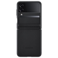 Samsung Galaxy Z Flip4 Flap Kožená kryt EF-VF721LBEGWW - Černá