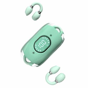 P-Q9 140-Language Clip-on Translation Wireless Earbuds - Cyan